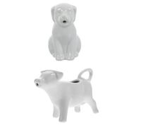 GALPADA Juego de 2 Jarras de Cerámica Diseño de Animales, Capacidad 40ml, Asa Cómoda para Servir Leche y Crema en Casa o Restaurante