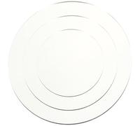 GALPADA Juego de 3 Espejos Redondos de Acrílico 10 14 18 CM para Fotografía Profesional Paneles Reflectantes Decorativos para Alimentos y Joyería Accesorios Fotográficos Versátiles