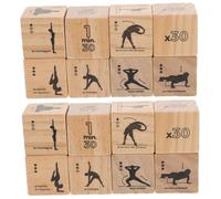 GALPADA Juego de 4 Dados de Ejercicio de Madera Dados Deportivos para Casa Duraderos y Portátiles Entrenamientos y Competencias Familiares