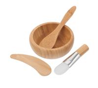 GALPADA Juego De Bol Para Mascarillas Faciales 4 Piezas Set Madera Cuenco Para Mezclar Mascarilla Facial Herramientas Caseras Mujer Uso Doméstico Varilla, Brocha, Espátula y Cuchara