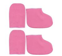 GALPADA Juego de Guantes de Parafina para Spa de Manos y Pies, Algodón, Color Neutro, Retención Térmica, Kit de Cuidado Hidratante para Manicura y Pedicura Profesional y Doméstica