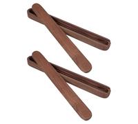 GALPADA Juego de Palillos de Madera de Nogal Negro Reutilizables con Estuche Portátil, Cubiertos para Llevar al Trabajo o Picnic, Duraderos y Prácticos, 2 Sets