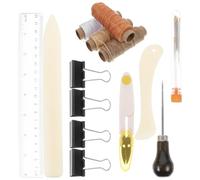 GALPADA Juego Portátil de Herramientas para Coser Cuero Kit de Costura Profesional, Materiales Resistentes para Proyectos de Encuadernación y Reparación