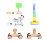 GALPADA Juguete de Entrenamiento para Pájaros Canasta de Baloncesto, Materiales de Madera, Plástico E Hierro, Adecuado para Educar y Entretener a Loros y Aves en Casa Color Aleatorio