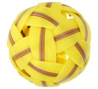 GALPADA Juguete de Fútbol de Plástico, Resistente y Fácil de Transportar, Bolsa de Red para Uso al Aire Libre y Diseño Amarillo Atractivo