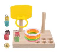 GALPADA Juguete de Inteligencia para Loros y Pájaros de Madera Función de Morder y Resolver Acertijos para Entrenamiento y Juego Diario Color Aleatorio