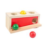 GALPADA Juguete Educativo de Bola de Presión de Madera para Niños Entrenamiento de Fuerza de Brazos Coordinación Manual Caja Didáctica para Bebés de 0 a Doméstico y Escolar