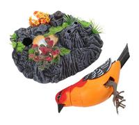 GALPADA Juguete Eléctrico de Simulación Pájaro 1 Pieza, Decoración de Jardín Sonido Realista de Canto, Plástico Duradero para Uso Exterior, Adorno Interactivo para Balcón y Patio