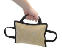 GALPADA Juguete Interactivo para Perros Almohada de Yute Resistente, 3 Asas Antideslizantes, Diseño Acolchado para Entrenamiento de Mordida al Aire Libre