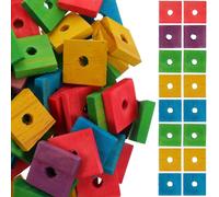 GALPADA Juguete Masticable para Loros Chips De Madera Multicolor, 100 Piezas, Seguro y Duradero, Accesorio para Rechinar Dientes, Adecuado para Cuidado Dental y Entretenimiento De Mascotas