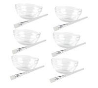 GALPADA Kit de 12 Piezas Tazón para Mezclar Mascarilla Facial Transparente y Cepillo para Aplicar Mascarilla de Barro Tamaño 7.2 Cm Reutilizable y Cuidado Piel