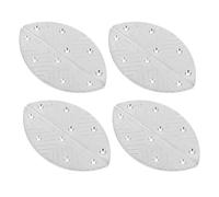 GALPADA Kit de 4 Pares de Placas Metálicas de Hierro en Forma de Media Luna para Reparación de Talones, Protectores de Suela para Botas y Zapatos que Previenen la Abrasión en Superficies