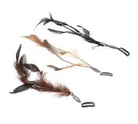 GALPADA Kit de 6 Clips para Extensiones de Cabello Plumas y Acabado en Plata, Fáciles de Poner, Ideales para Carnaval y Fiestas Temáticas