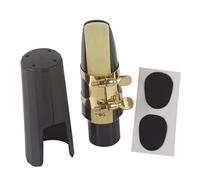 GALPADA Kit De Accesorios Para Saxofón Tenor 5 Piezas Boquilla, Lengüeta, Abrazadera, Tapa y Almohadilla Color Negro Para Práctica y Mejora Del Tono