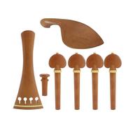 GALPADA Kit De Accesorios Para Violín 4/4 De Madera De Azufaifo Incluye Cordal Barbada Clavijas y Repuestos Duraderos y Estables Para Violonchelo