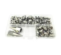 GALPADA Kit de Engrase 62 Piezas 2 Boquillas para Pistola M6/M8/M10 Accesorios de Engrase Angular y Boquillas de Tornillo Surtidas Estuche Plástico para Taller Automotriz y