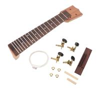 GALPADA Kit de Ensamblaje para Mástil de Ukelele DIY Diapasón de Madera, Cuerdas de Nylon y Puente Metálico, Diseño Portátil y Ligero Adecuado para Viajes y Principiantes