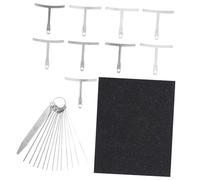GALPADA Kit de Reparación de Guitarra Herramienta de Aleación de 19 Piezas Lijas y Calibradores de Radio Adecuado para Guitarra Acústica para Luthiers y Músicos