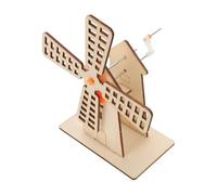 GALPADA Kit Educativo Molino Viento de Madera para Modelo Stem DIY con Transmisión por Engranajes Visible Juguete Científico Interactivo para Aprendizaje Familiar y Experimentos de Física