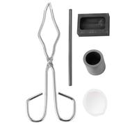 GALPADA Kit para Fundir Joyas Crisol de Grafito de Alta Pureza, 5 Piezas Buena Estabilidad Térmica, Adecuado para Metales No Ferrosos en Educación Científica