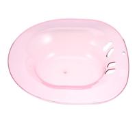GALPADA Lavabo de Baño de Asiento Doméstico para Inodoro Baño de Asiento Ergonómico Orificio Antirrebote Laterales Anchos Color Rosa Adecuado para Cuidado Posparto y Uso en
