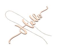 GALPADA Letrero de Bienvenida Hola de Madera Beige Ligero Cordón para Colgar, Decoración para Fiesta y Hogar en Jardín o Casa de Vacaciones