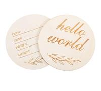GALPADA Letrero de Madera Marrón 2 Piezas Nombre Personalizado Minimalistas para Anuncio de Nacimiento para Obsequio a Nuevos Padres y Decoración Shower