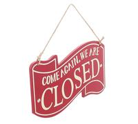 GALPADA Letrero de Puerta Doble Cara Señal de Abierto Cerrado Resistente al Desgaste Cuerda para Colgar Decoración Vintage para Tiendas y Cafés