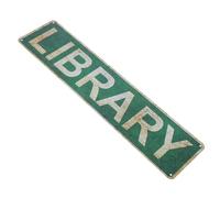 GALPADA Letrero Decorativo de Hojalata Vintage para Biblioteca, Placa de Pared de Metal Resistente al Agua, Tamaño Adaptable, Arte Rústico Adecuado para Decoración del Hogar y Exteriores,