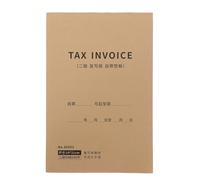 GALPADA Libro de Facturas Comerciales en Inglés Tamaño Pequeño 2 Copias por Recibo 100 Páginas Formulario Autocopiativo para Gestión de Pedidos y Contabilidad en Pequeñas Empresas