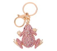 GALPADA LLavero de rana Accesorio fiesta alfileres de rana cosa tema encantos de llavero Colgante de bolso de rana con cuentas amuletos de bolsa de pescado Aleación de zinc rosa