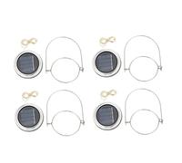 GALPADA Luces LED Solares para Frascos 20 LED 2m Blanca 4 Juegos Decoración Exterior Tapas Colgantes para Jardín