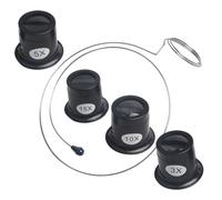 GALPADA Lupa De Cabeza para Relojero 4 Unidades Lente De Vidrio Resistente Herramienta De Joyería Reparación Precisa Uso Profesional