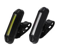 GALPADA Luz Trasera para Bicicleta de Montaña USB Recargable, Kit 2 Piezas Luz Roja y Luz Clara, LED Portátil y Ligera para Ciclismo Nocturno, Lámpara de Seguridad para Exterior