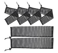 GALPADA Malla de Nailon Negras Fáciles de Abrir y Cerrar Cordón Lavables a Máquina 6 Bolsas para Comedero de Pájaros para Jardín y Patio
