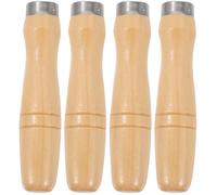 GALPADA Mango Ergonómico de Madera para Lima y Escofina, 4 Piezas, Tamaño Grande 12 Pulgadas, Resistente y Portátil para Carpintería y Bricolaje Manual