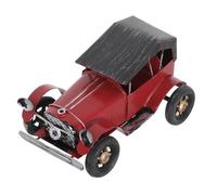 GALPADA Maqueta de Coche Antiguo de Hierro Rojo Vintage Artesanal Coleccionable para Decoración de Oficina y Temas de Autos Clásicos