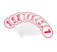 GALPADA Marcadores Numéricos Portátiles 10 Paletas 9,5X19 CM Colores Blanco y Rojo para Puntuación en Eventos Deportivos y Actividades de Animación