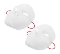 GALPADA Máscara de Disfraz de Carnaval Pintable para Adultos, 2 Piezas de Pulpa de Papel en Color Claro, Ligera y Cómoda Banda Elástica, Adecuado para Cosplay, Fiestas Temáticas