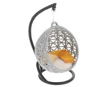 GALPADA Mecedora en Miniatura para Casas de Muñecas: Muebles Decorativos de Madera para Escenas en Miniatura Y Proyectos de Casas de Muñecas DIY (Colores Naturales)