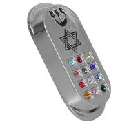 GALPADA Mezuzá Religiosa de Metal para Coche Diseño Antiguo y Decorativo, Aleación de Hierro y Papel, Protección y Decoración para Viajeros
