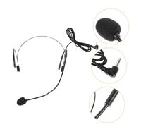 GALPADA Micrófono de Diadema Cable Negro Mini Micrófono Auricular para Hablar Amplificador de Voz Portátil Uso en Clase y Presentaciones