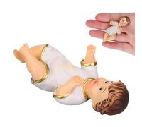 GALPADA Mini Figura de Jesús de 6 Cm en Resina, Estatua Religiosa Pequeña para Decoración del Hogar, Oficina y Belenes, Adorno Cristiano Compacto para Colección y Ambientación Interior