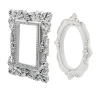 GALPADA Mini Marcos de Fotos Vintage 2 Piezas Accesorios para Fotos y Decoración de Uñas Adornos para Mesa y Escritorio Soporte de Exhibición Pequeño para de Uñas y Joyería