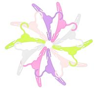 GALPADA Mini Perchas para Muñecas 18 Pulgadas 10 Piezas Multicolor Pequeñas Perchas Realistas de Plástico para Colgar Ropa de Muñecas Accesorios para Casas y Organización de Vestuario