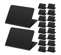 GALPADA Mini Pizarras de Sobremesa Negras Dobles 30 Unidades 10X75 CM Pizarra de Mesa en Forma de V Superficie Mate sin Reflejos para Eventos Restaurantes y Decoración