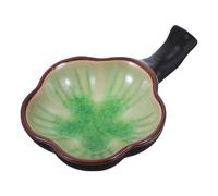 GALPADA Mini Tintero Multifuncional de Cerámica para Caligrafía, Porta Pinceles Compacto Diseño Verde Sombra, Bandeja para Tinta y Accesorios de Arte Chino, Adecuado para Dibujo y Pintura