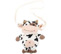 GALPADA Mochila de Peluche y Multiusos Forma de Vaca para Niñas y Mujeres, Material de Felpa Suave, Diseño Creativo Color Aleatorio Varios estilos Varios estilos