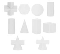 GALPADA Modelo de Práctica de Boceto de Escultura Geométrica de Resina Blanco 10 Piezas de Diferentes Formas para Decoración y Uso en Interiores