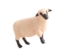 GALPADA Modelo Realista de Oveja Decorativa para Escritorio Adorno Creativo de Plástico Beige Figura Simulada para Decoración Estética para Habitación y Oficina